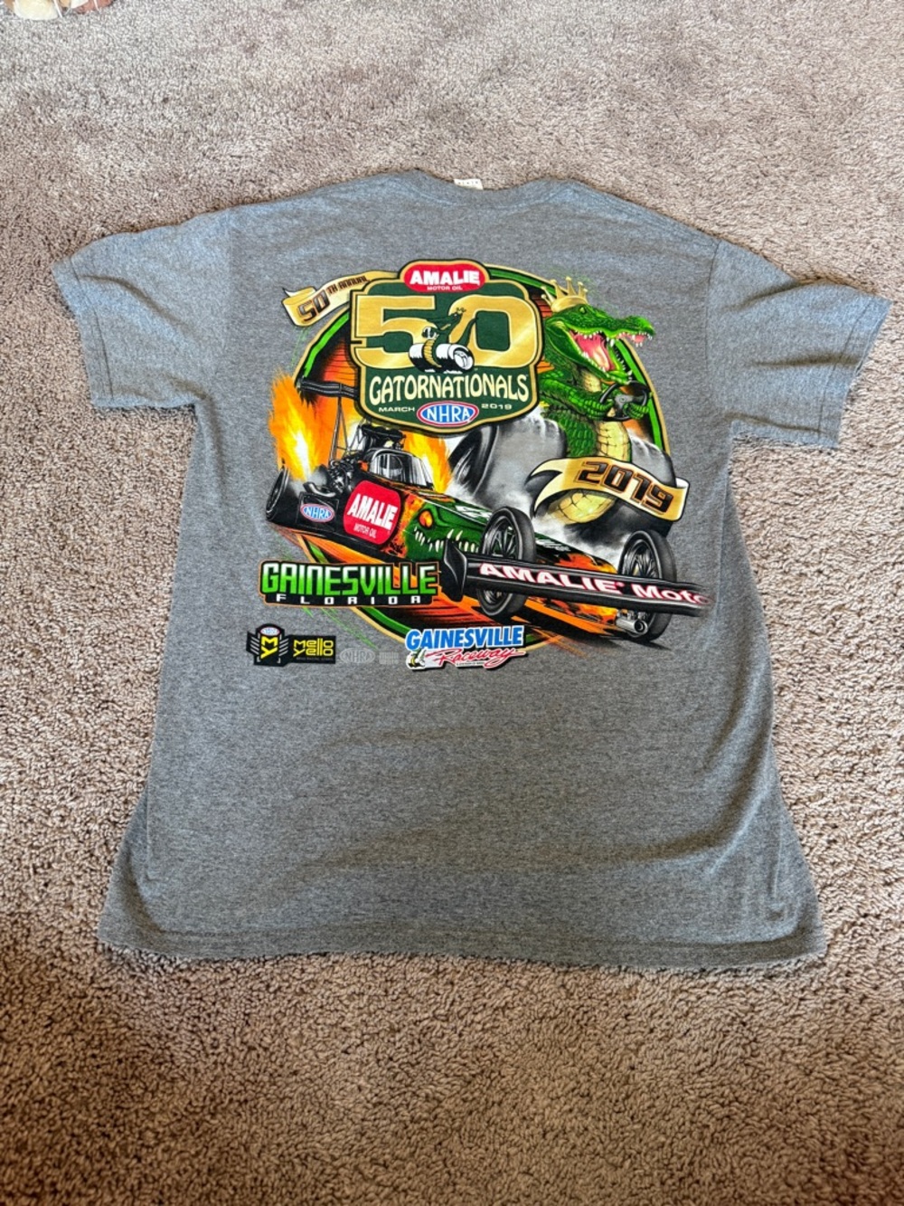 NHRA drag racing 50th Gatornationals Gainesville 2019 Amalie Graphic Tee